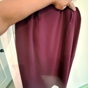 NWT Calvin Klein Deep Burgundy Pencil Skirt